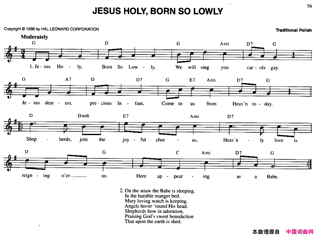 JESUSHOLY,BORNSOLOWLY简谱