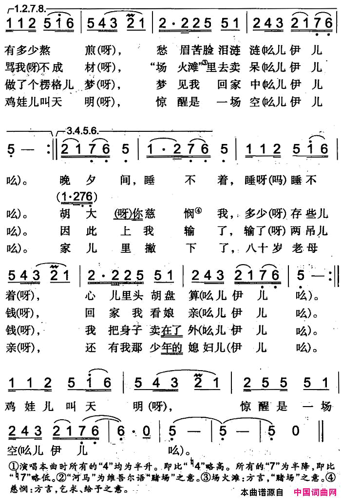 出门人一简谱