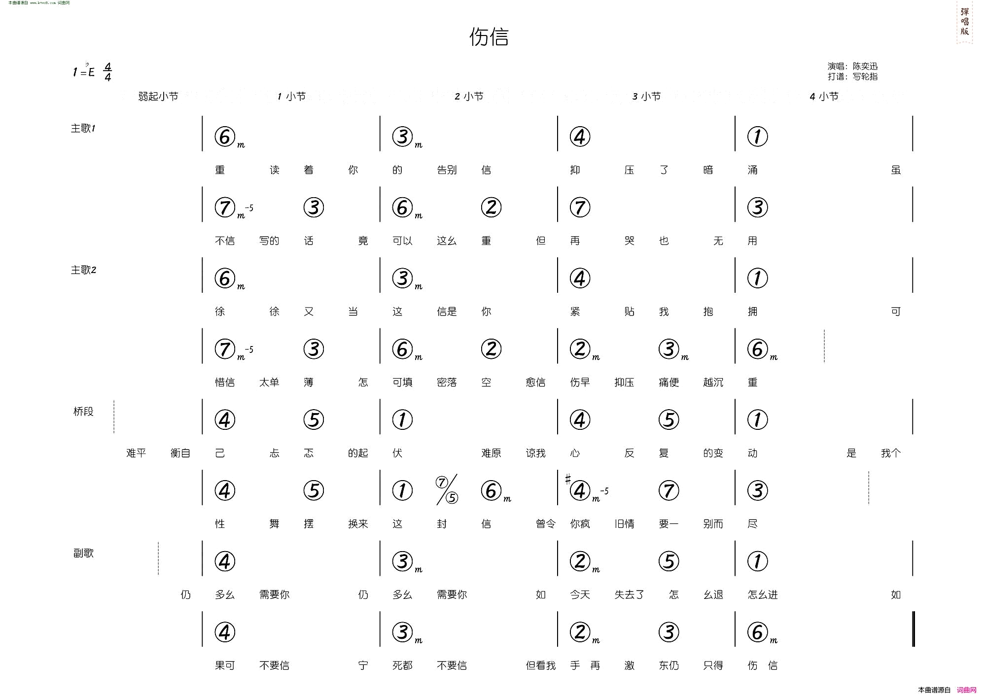 伤信_简和谱简谱