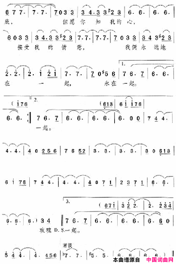 邓丽君演唱歌曲集201_250简谱