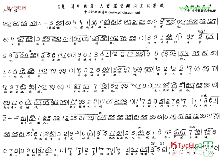 人常说景颇山上云雾深简谱_花淑兰演唱