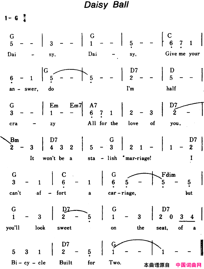 [美]DaisyBall上流舞会[美]Daisy_Ball上流舞会简谱