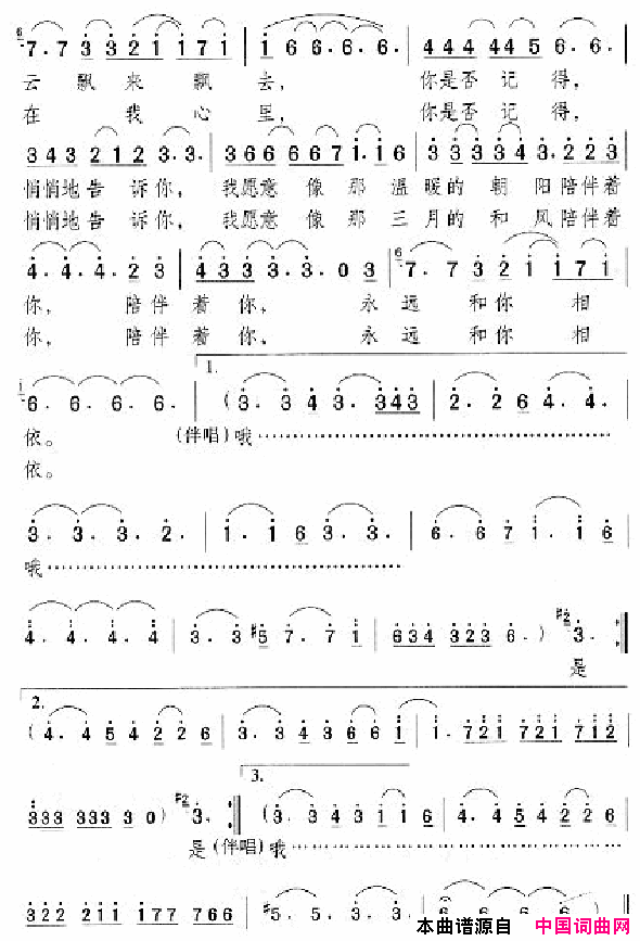 邓丽君演唱歌曲集201_250简谱