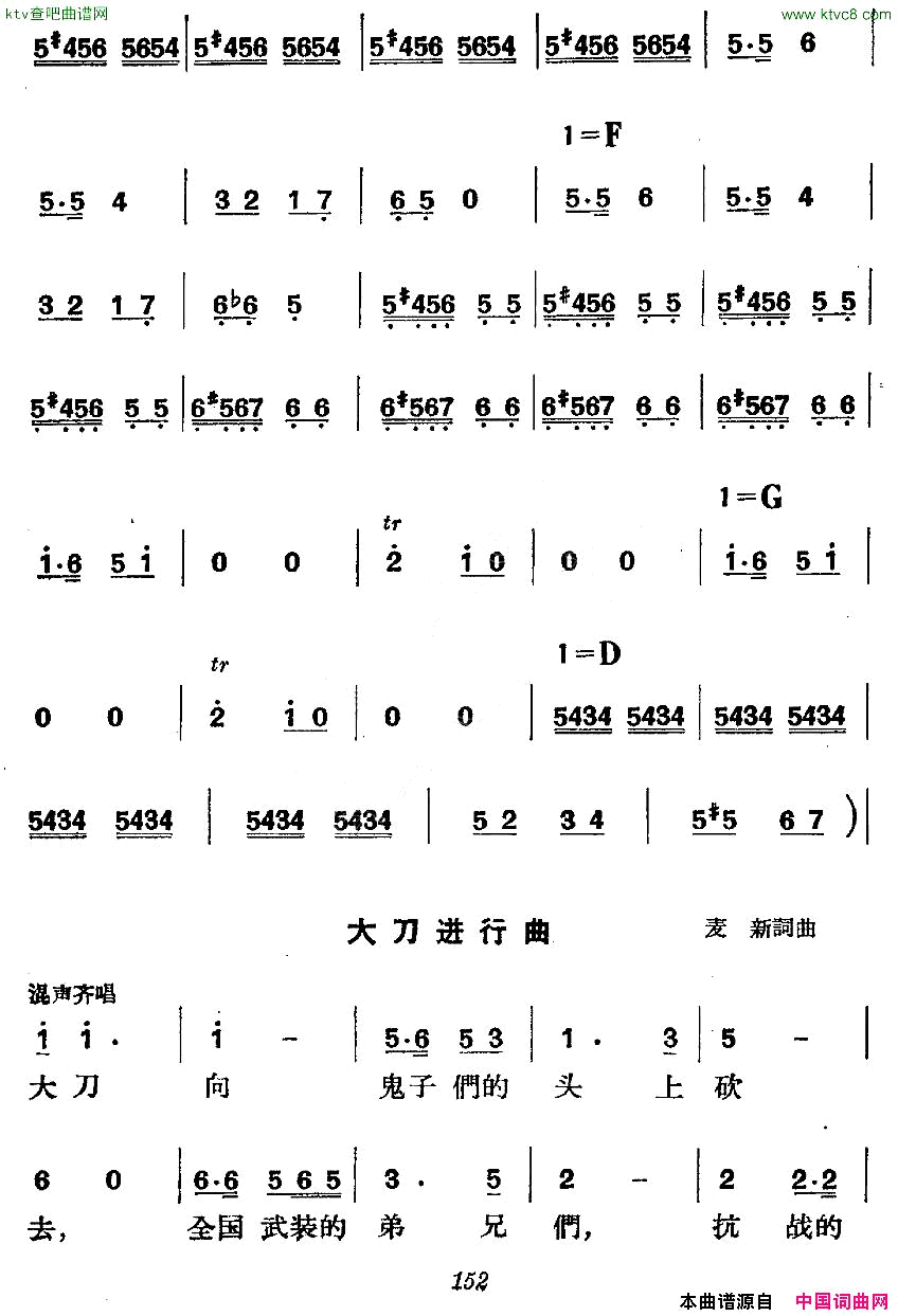 _革命历史歌曲表演唱_第六场：首战平型关简谱