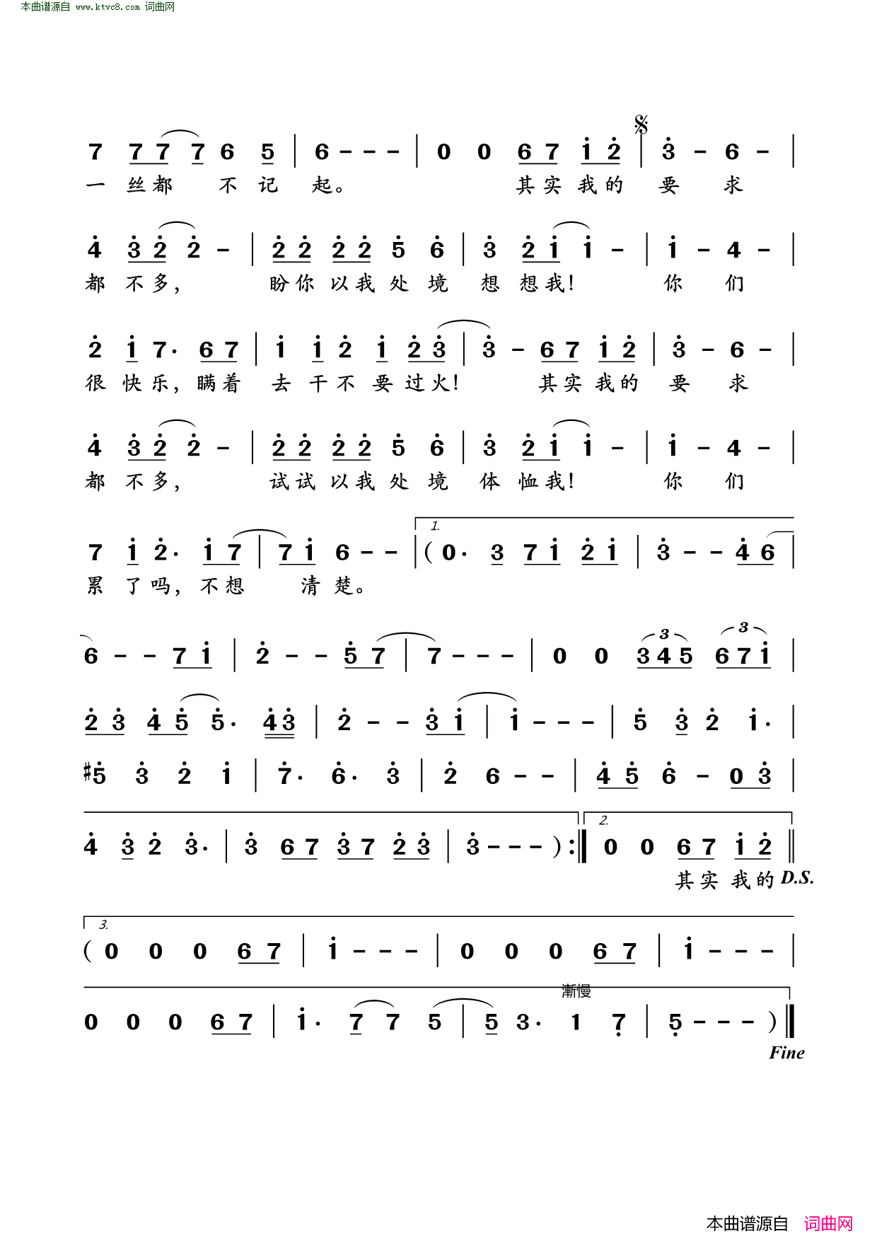 过火_粤语版简谱