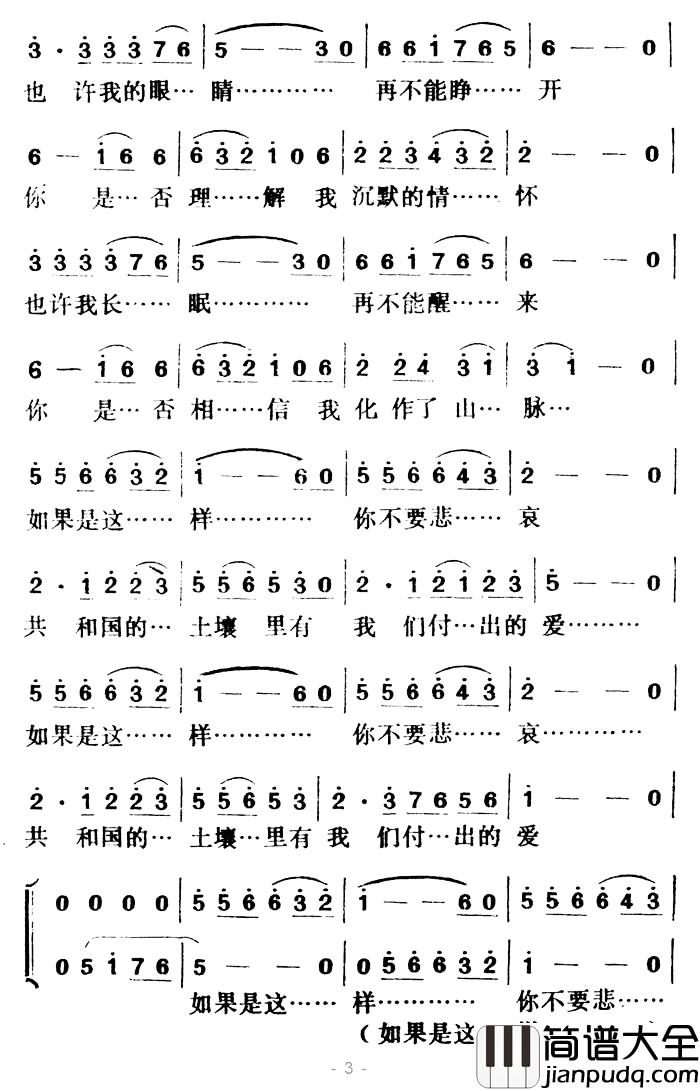 血染的风采简谱_带伴唱版王虹_