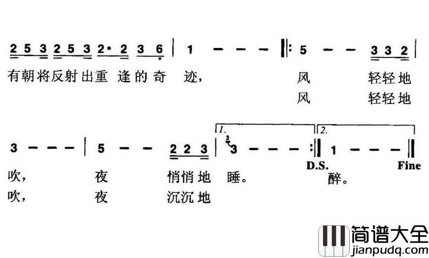 告别的年代简谱_罗大佑演唱