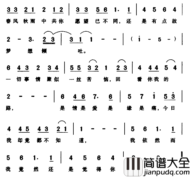 还是觉得你最好简谱