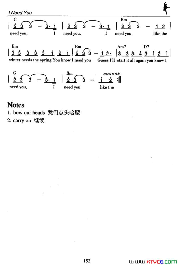 INeedYou我需要你I_Need_You我需要你简谱