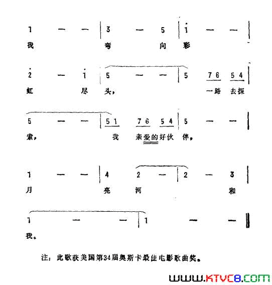 月亮河美国电影_蒂凡尼的早晨_插曲简谱