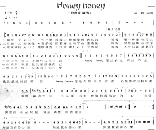 HoneyHoney____可听简谱