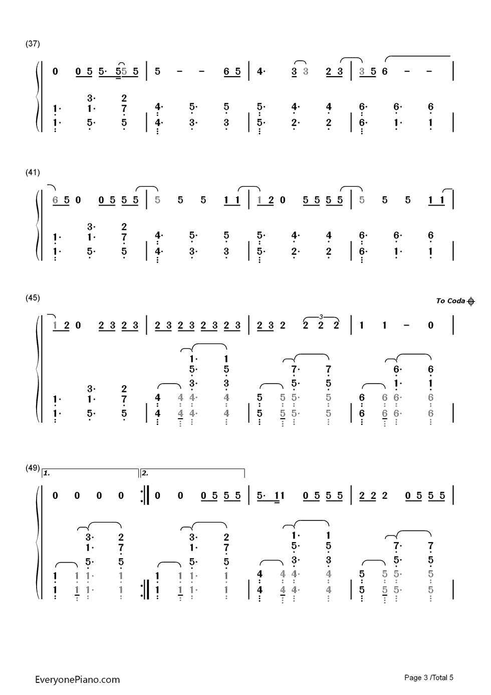 Love_in_the_Dark钢琴简谱_Adele演唱