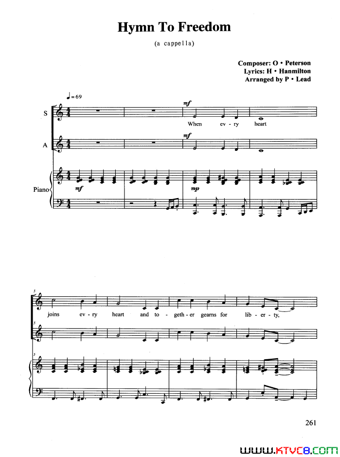 HymnToFreedom合唱正谱Hymn_To_Freedom合唱_正谱简谱