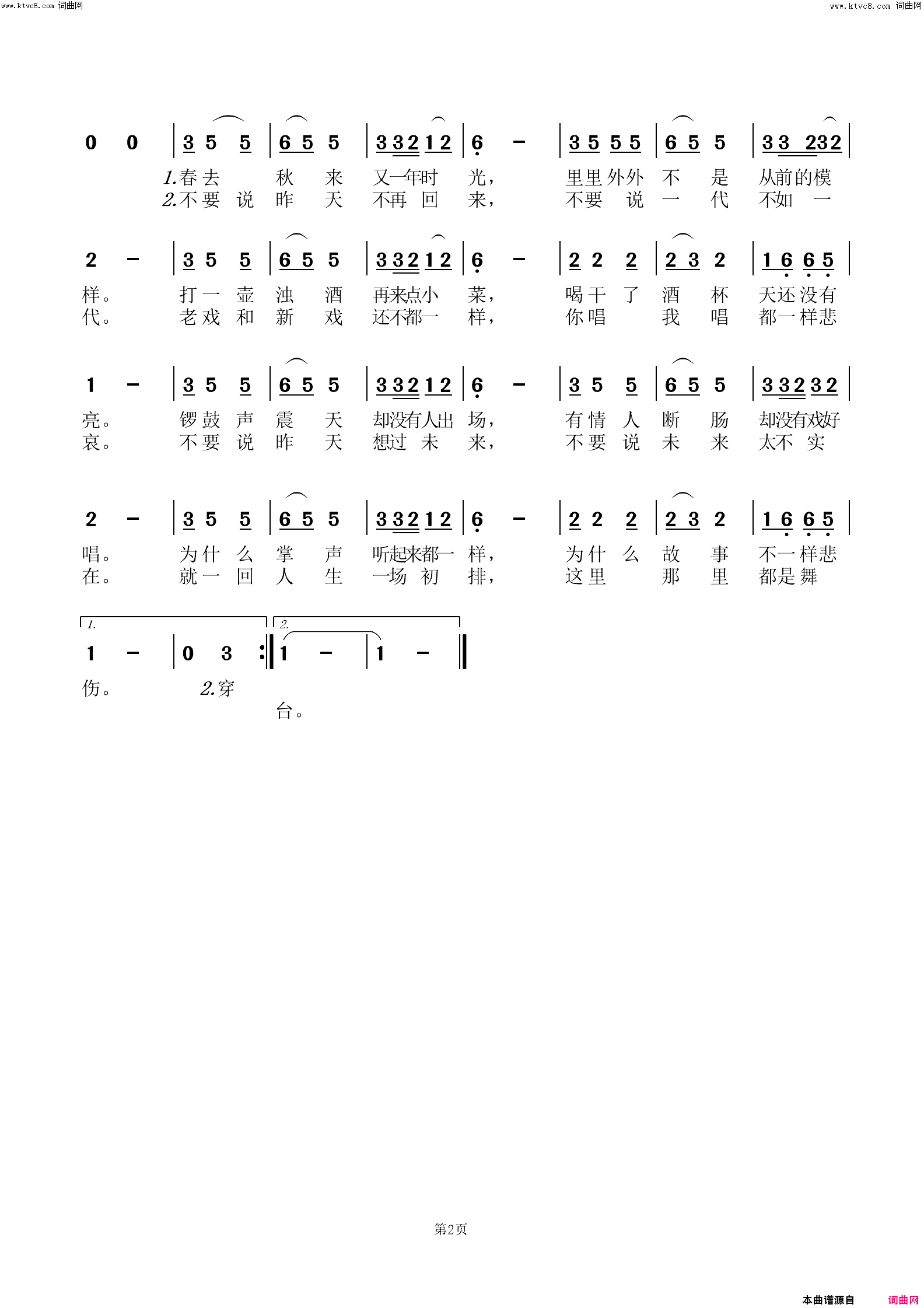 京剧演员二三事简谱