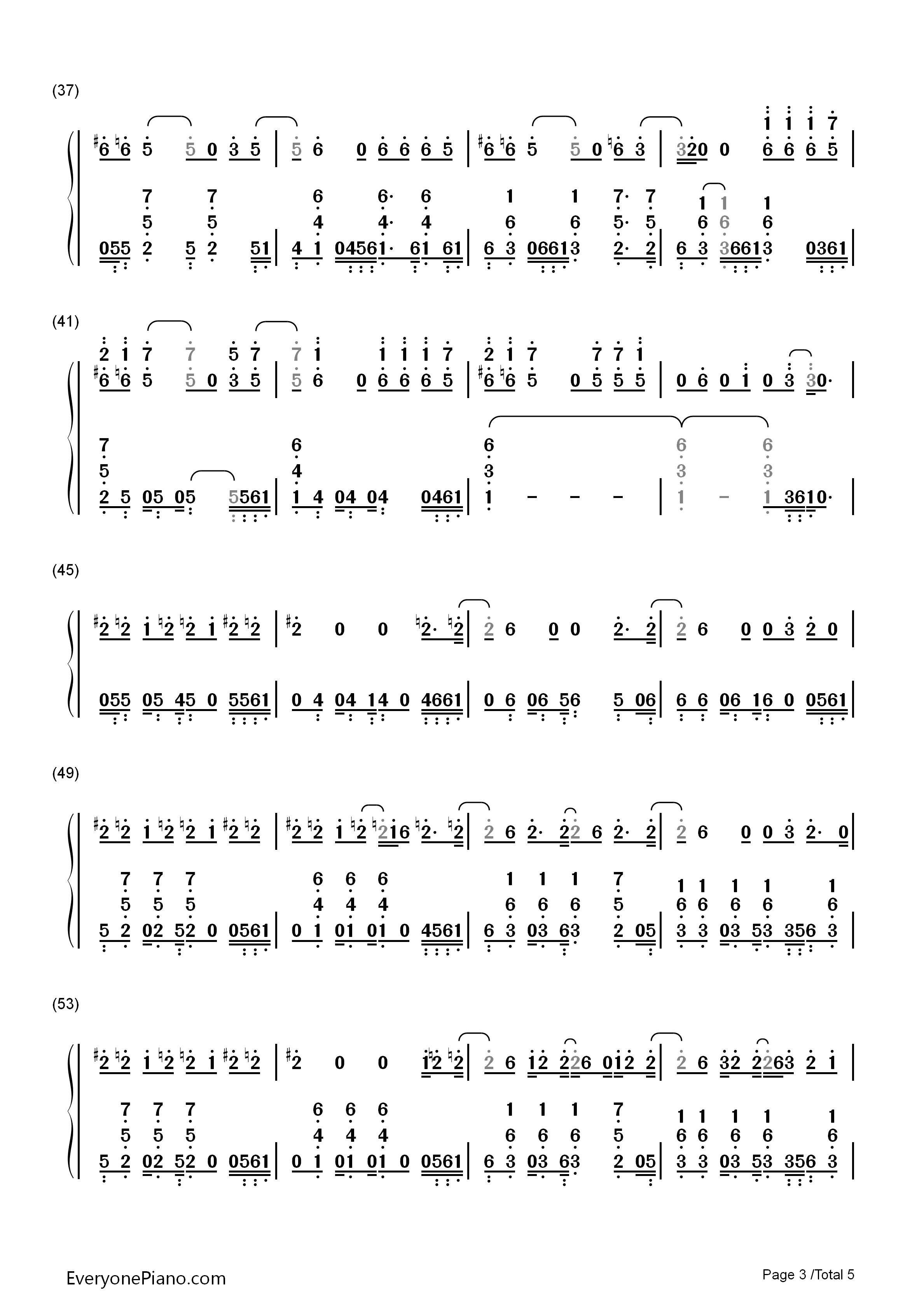 Can't_Feel_My_Face钢琴简谱_The_Weeknd演唱
