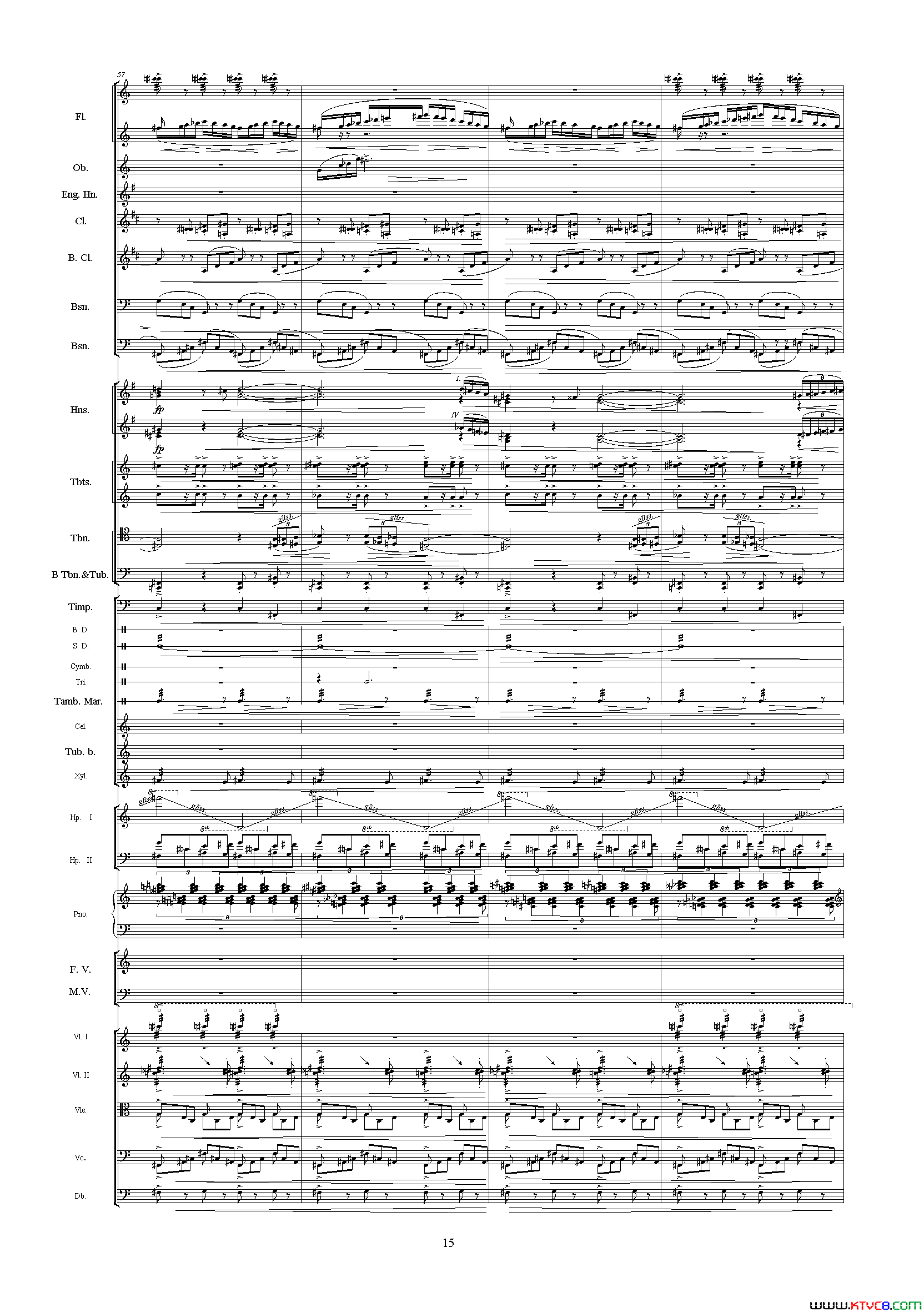 中山颂_中山颂·交响组曲_之七交响乐队总谱简谱