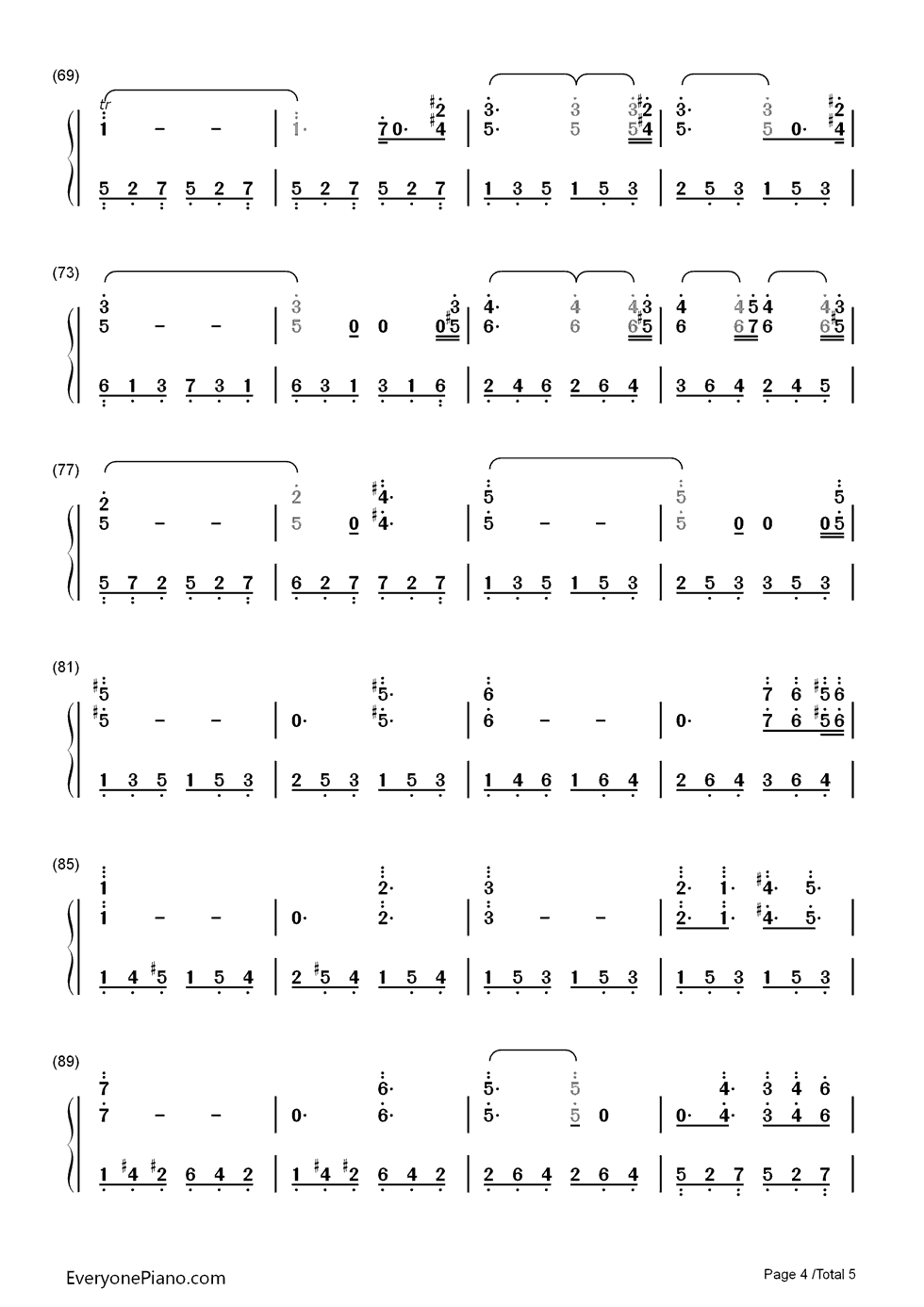 克劳汀幻想曲钢琴简谱_马克西姆演唱