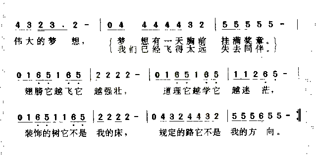 笼外的鸟简谱_贾南演唱