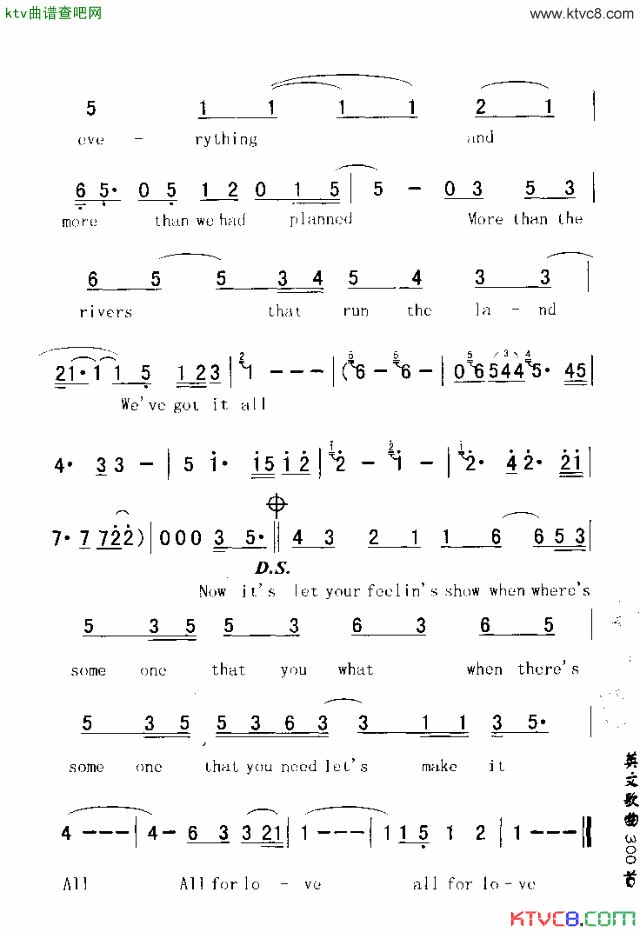 ALLORLOVE一切为了爱简谱