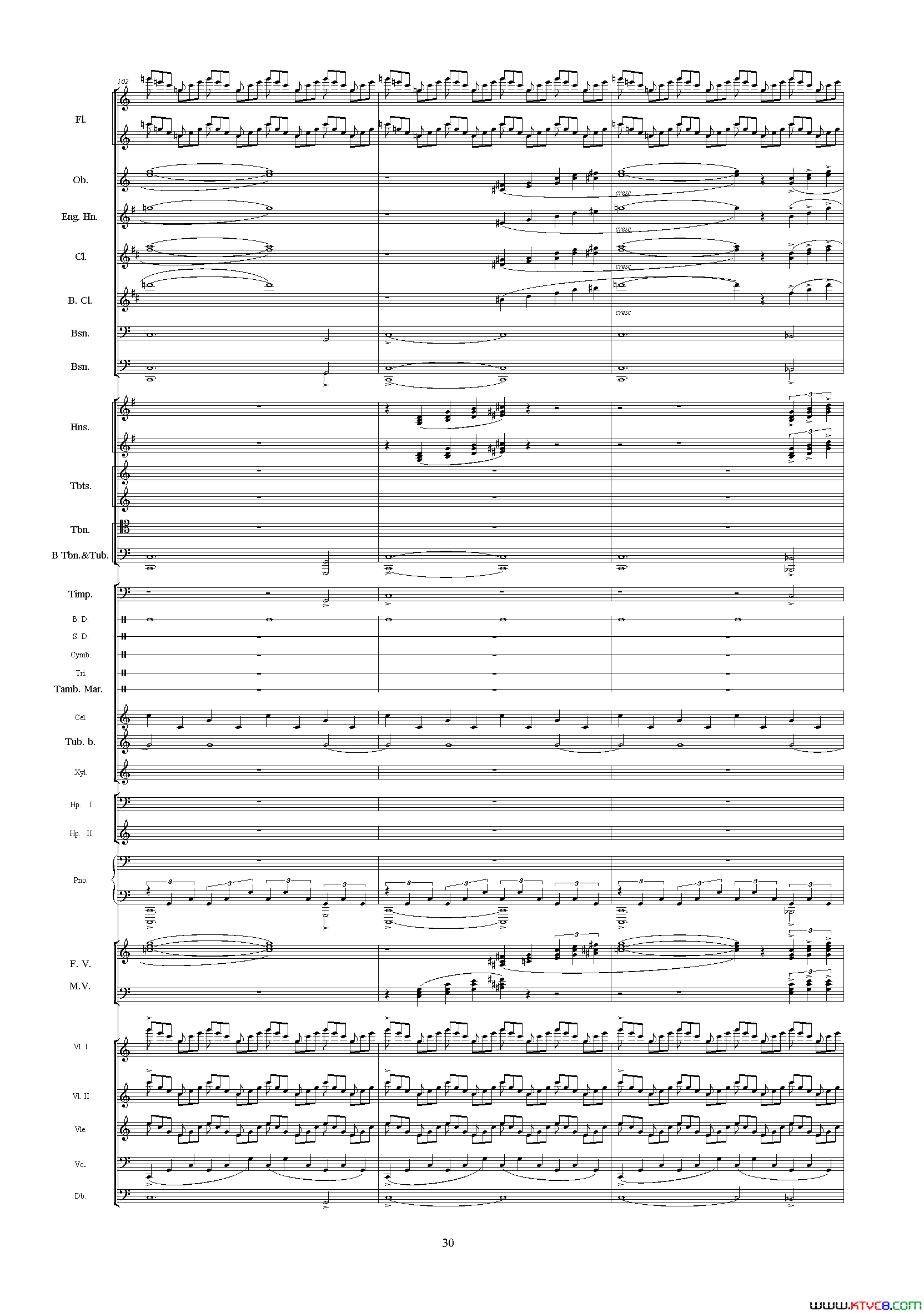 中山颂_中山颂·交响组曲_之七交响乐队总谱简谱