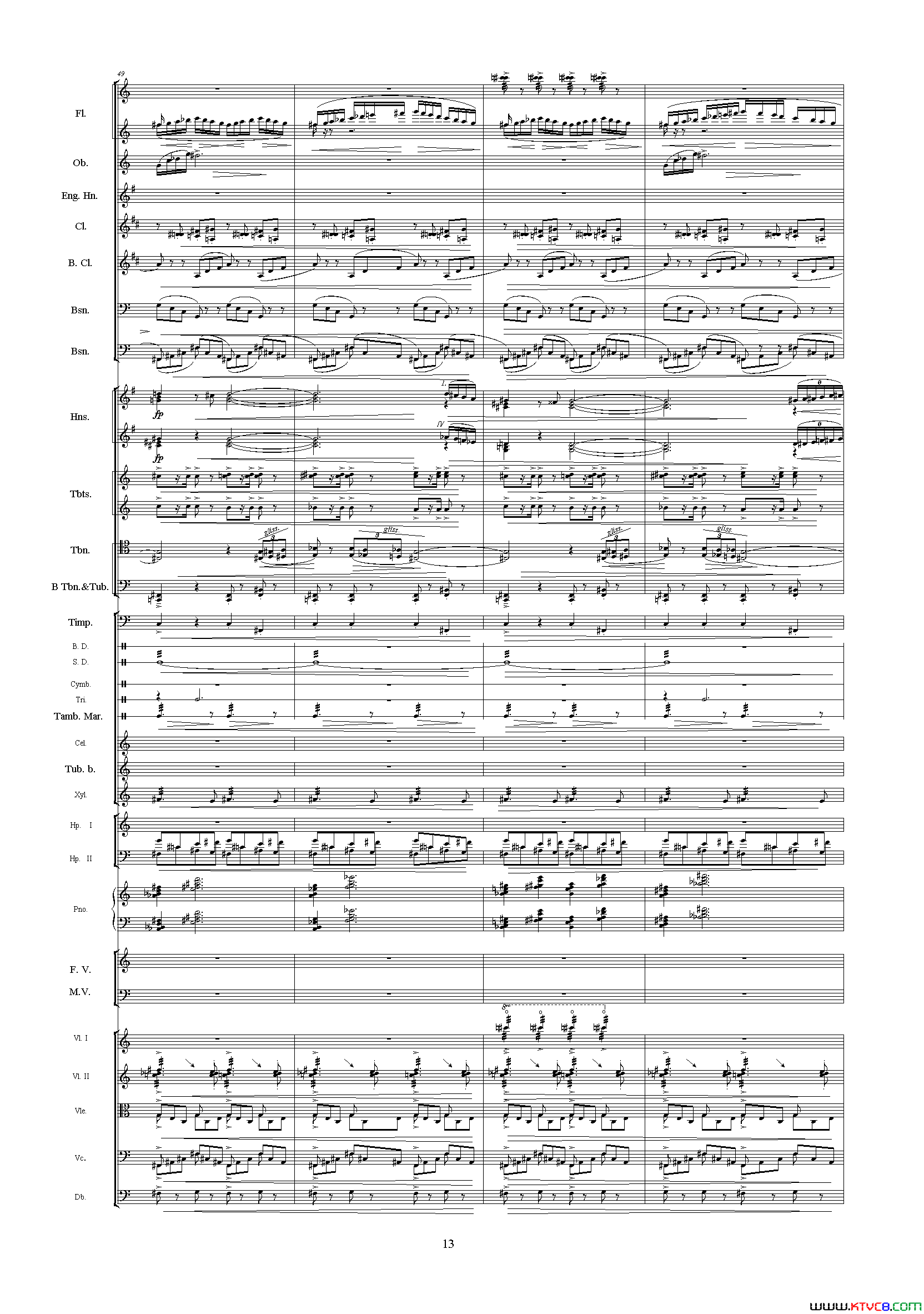 中山颂_中山颂·交响组曲_之七交响乐队总谱简谱