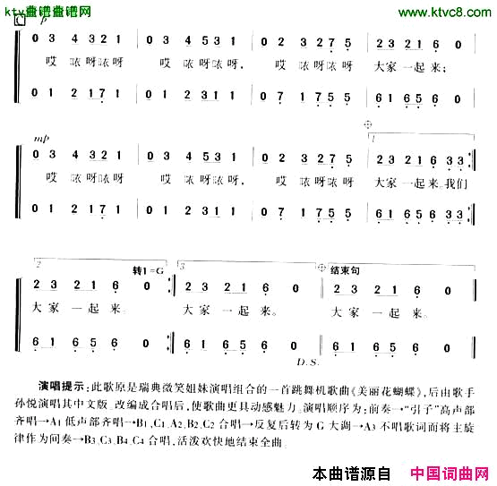 大家一起来【瑞典】简谱