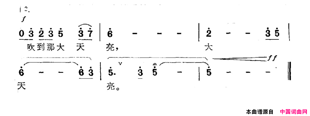 黄河唢呐赵越词洪飞夏平曲黄河唢呐赵越词_洪飞_夏平曲简谱