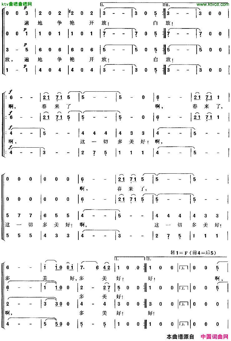 蓝色的多瑙河[奥]简谱