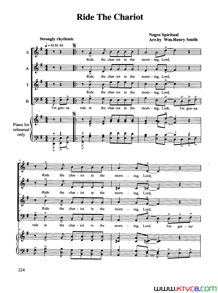 RideTheChariot合唱正谱Ride_The_Chariot合唱_正谱简谱