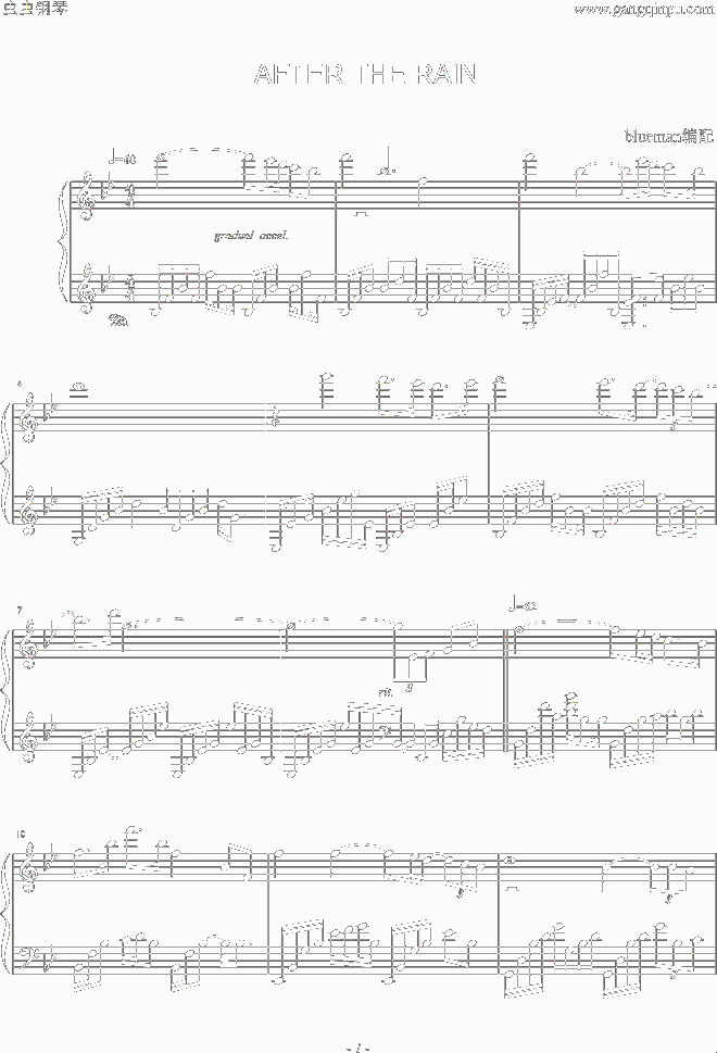 AFTERTHERAIN简谱