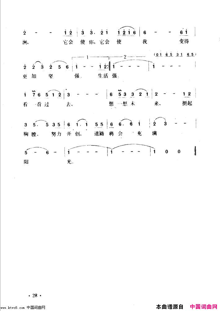 道路简谱_张伟进演唱_郭峰/郭峰词曲