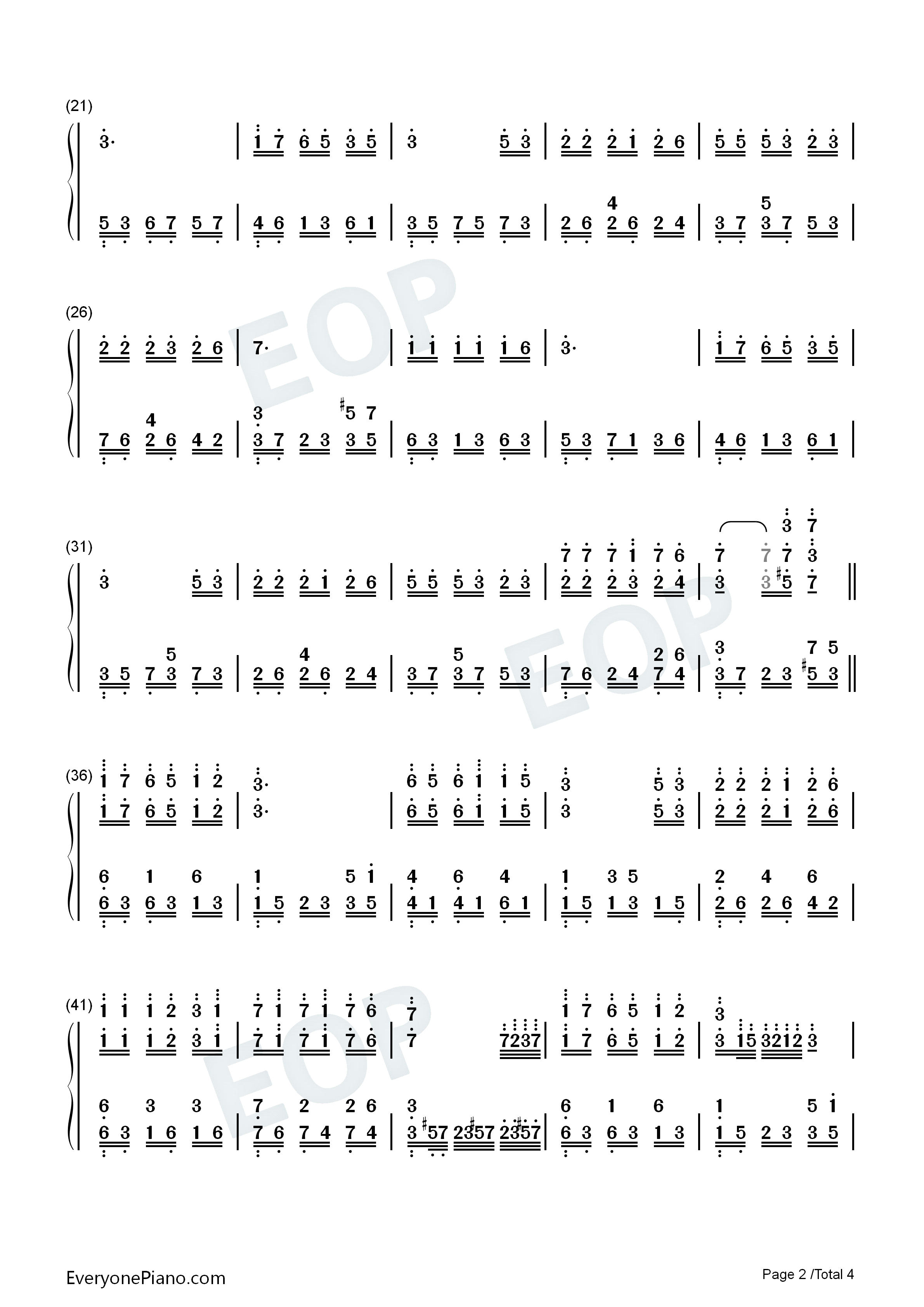 独角戏钢琴简谱_许茹芸演唱