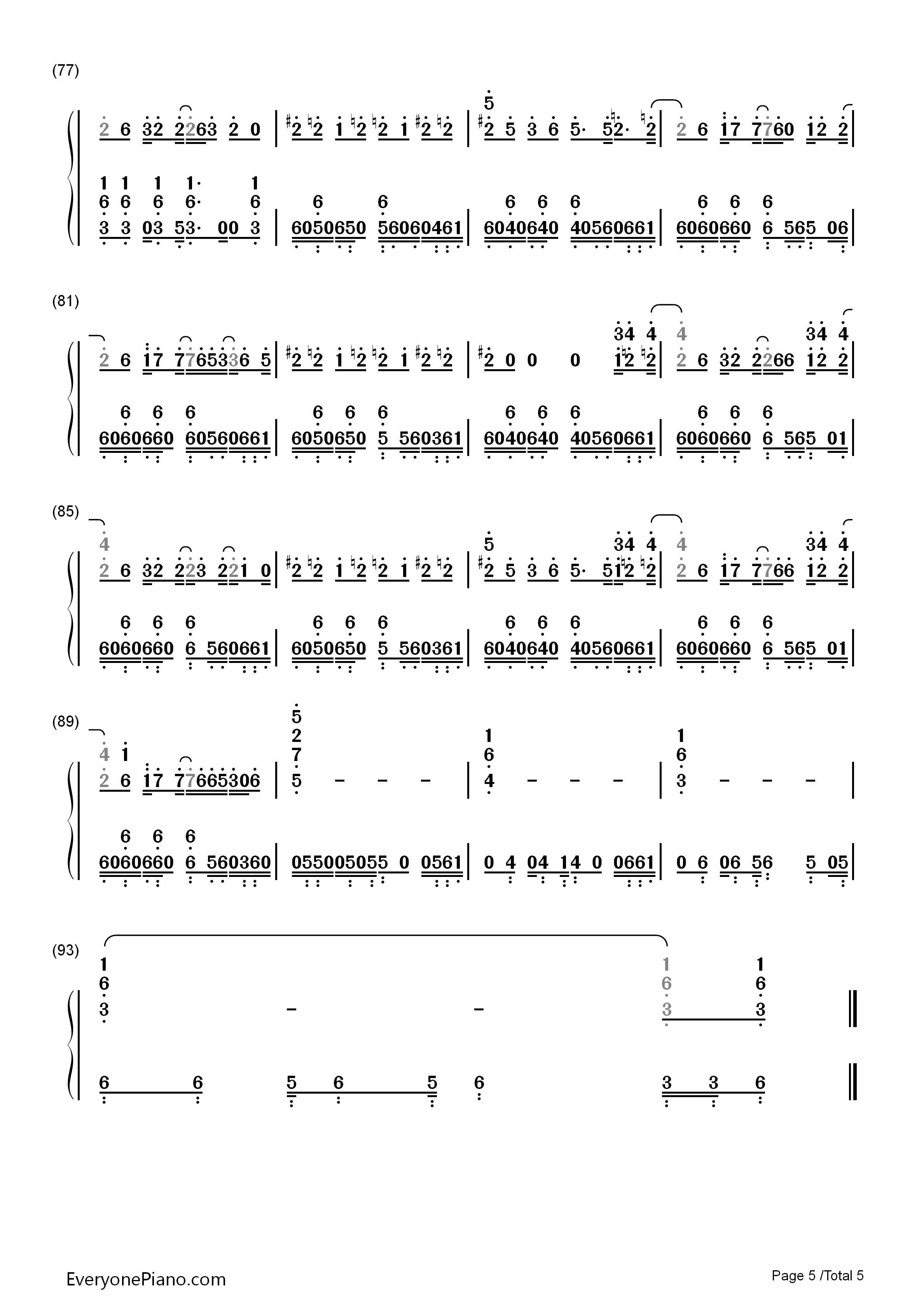 Can't_Feel_My_Face钢琴简谱_The_Weeknd演唱