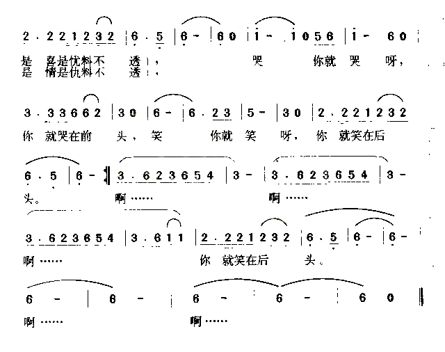 神禾塬简谱_毛阿敏演唱