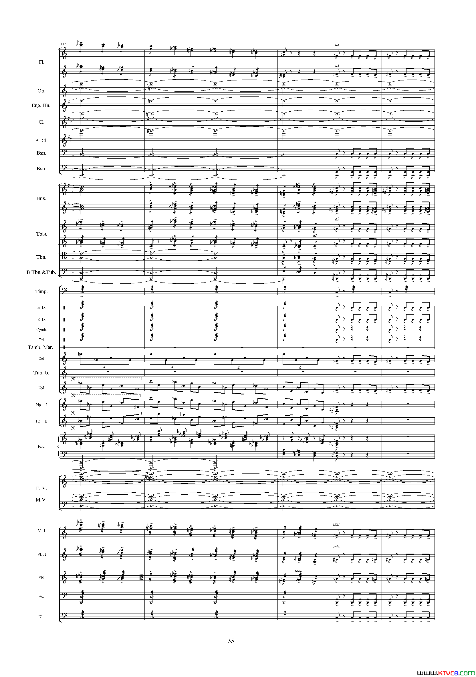 中山颂_中山颂·交响组曲_之七交响乐队总谱简谱