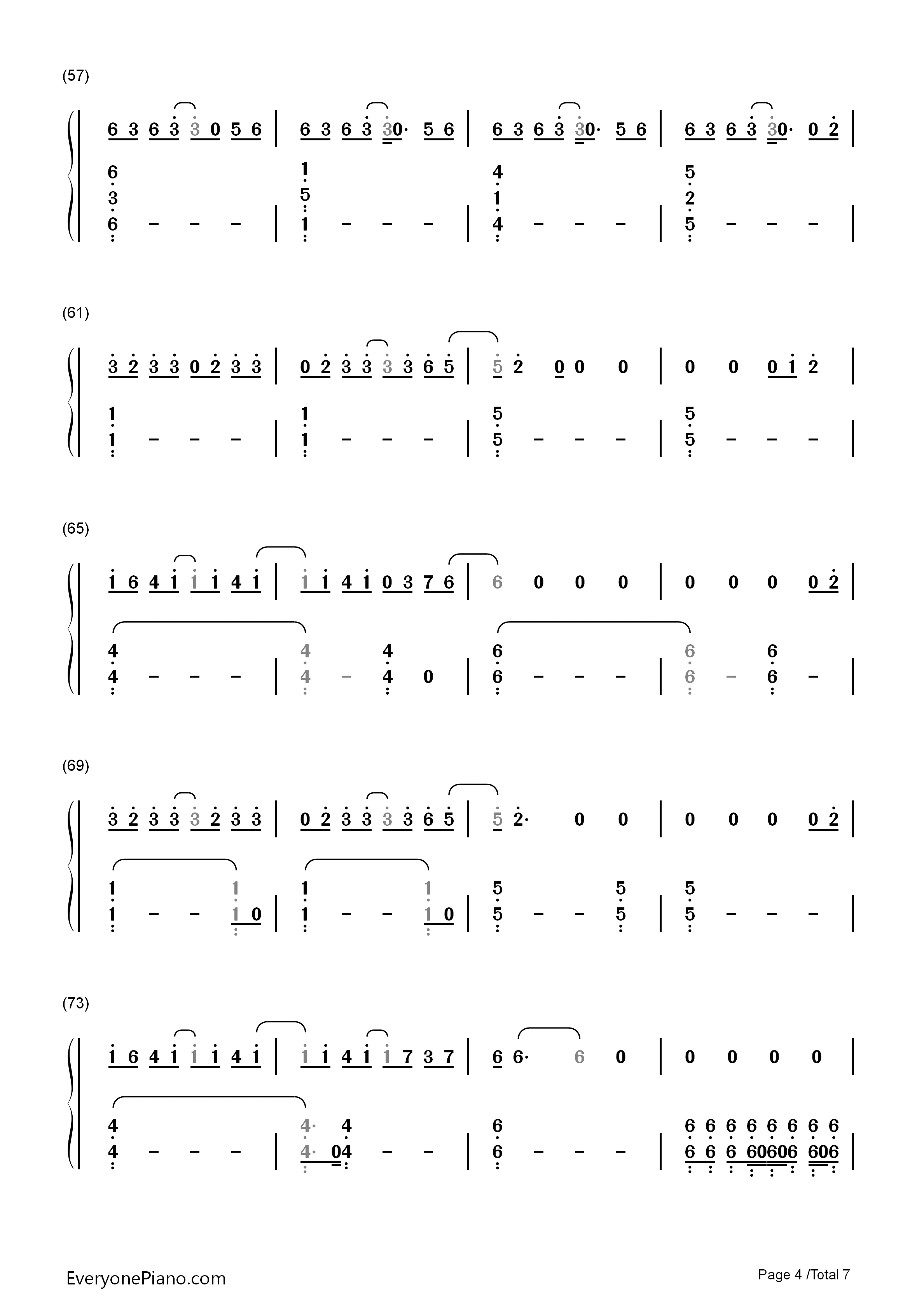 初学者钢琴简谱_薛之谦演唱