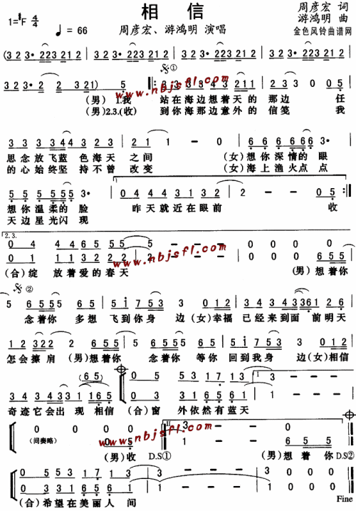 相信__周彦宏、游鸿明简谱