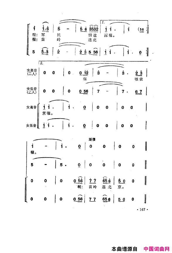 毛泽东之歌_红太阳歌曲集151_200简谱