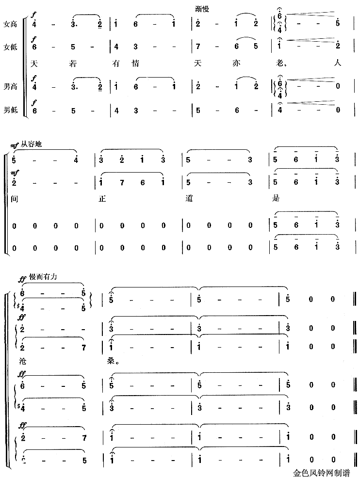 七律·人民解放军占领南京简谱