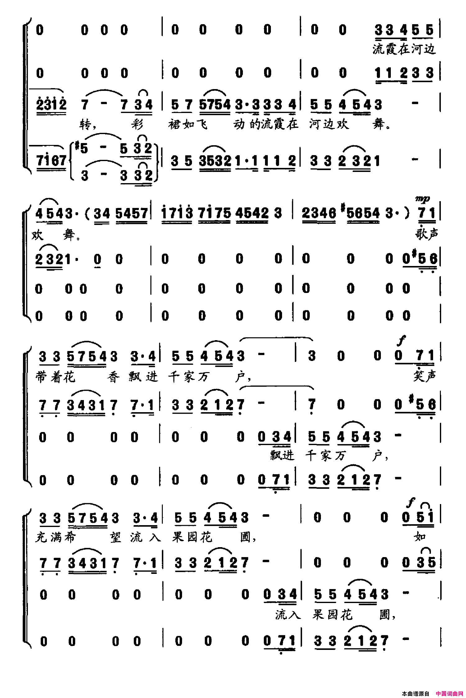 乡村“麦西来甫”_天山风情_套曲之六简谱_国家交响乐团合唱团演唱_李幼容/夏中汤词曲