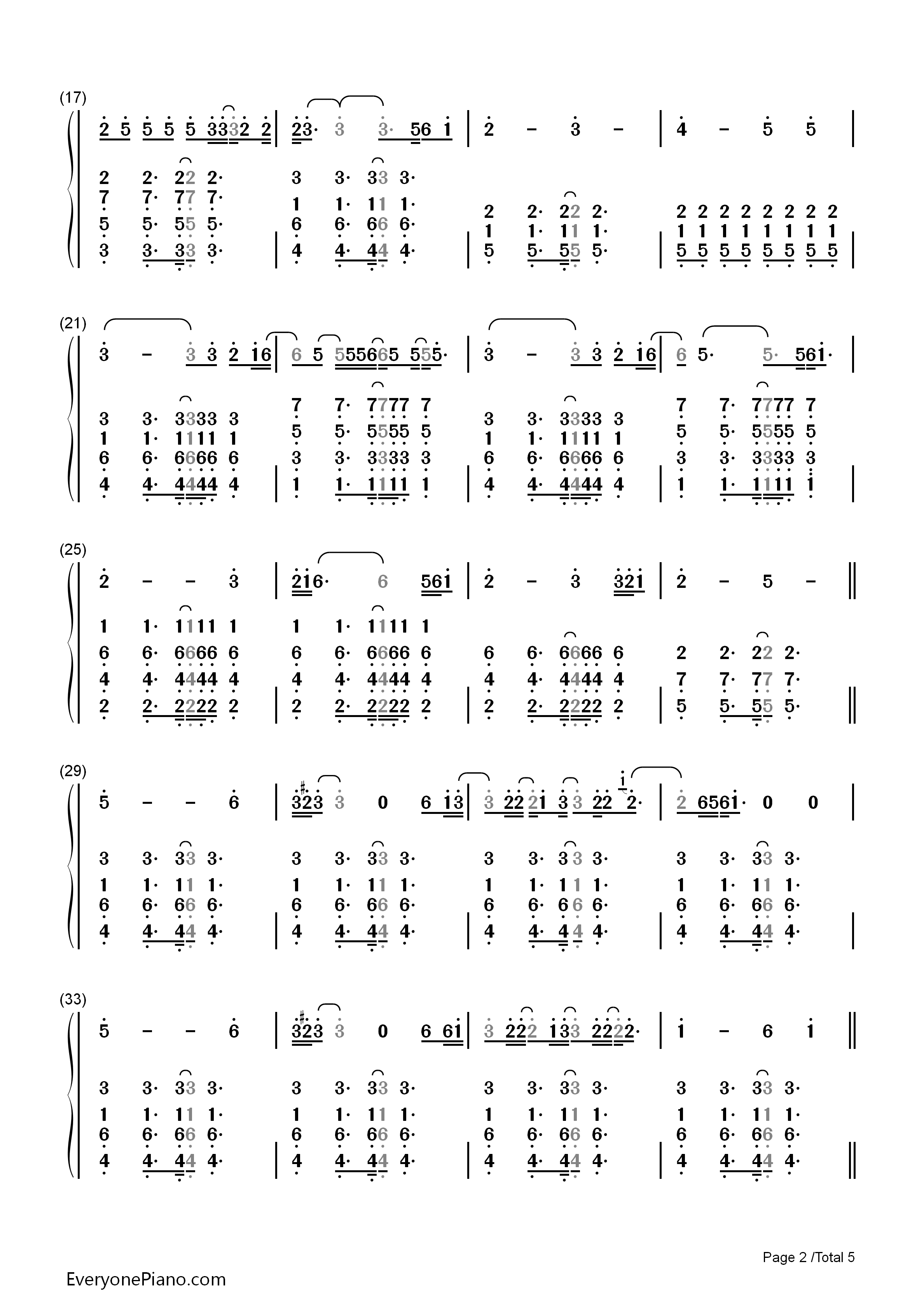 Lost_Stars钢琴简谱_Adam_Levine演唱