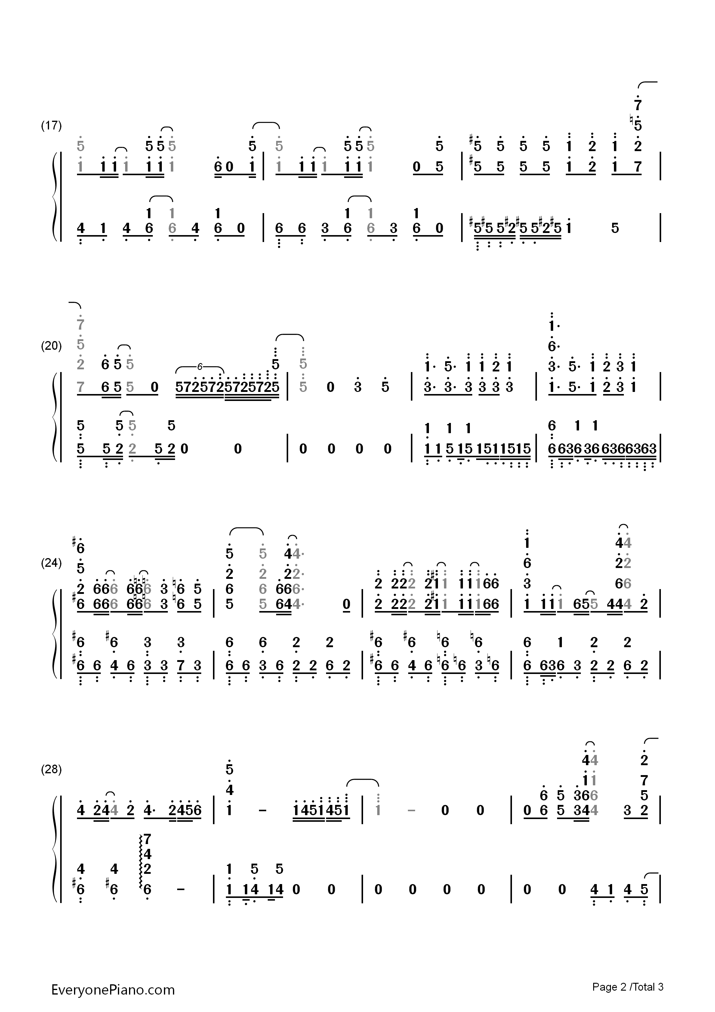 欠けた月钢琴简谱_宫脇诗音演唱