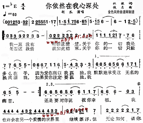 你依然在我心深处____可听简谱