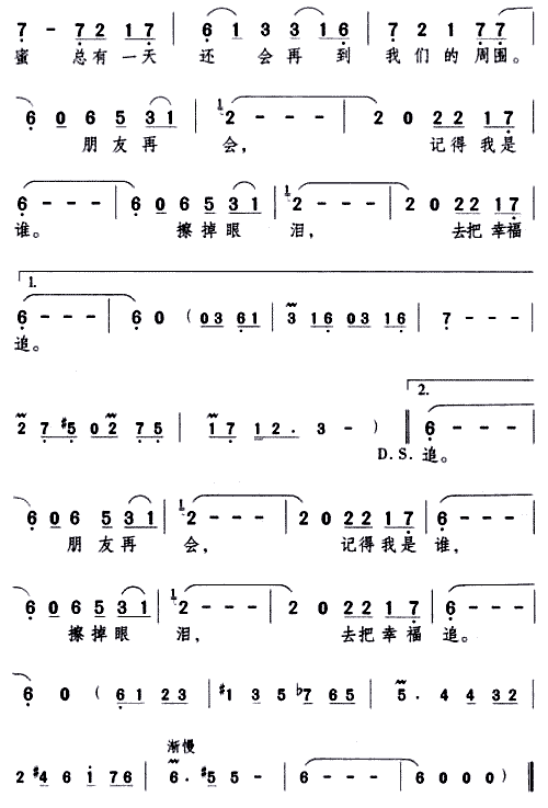 别离__邓丽君简谱