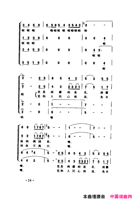 颂歌献给伟大的党歌曲集000_050简谱