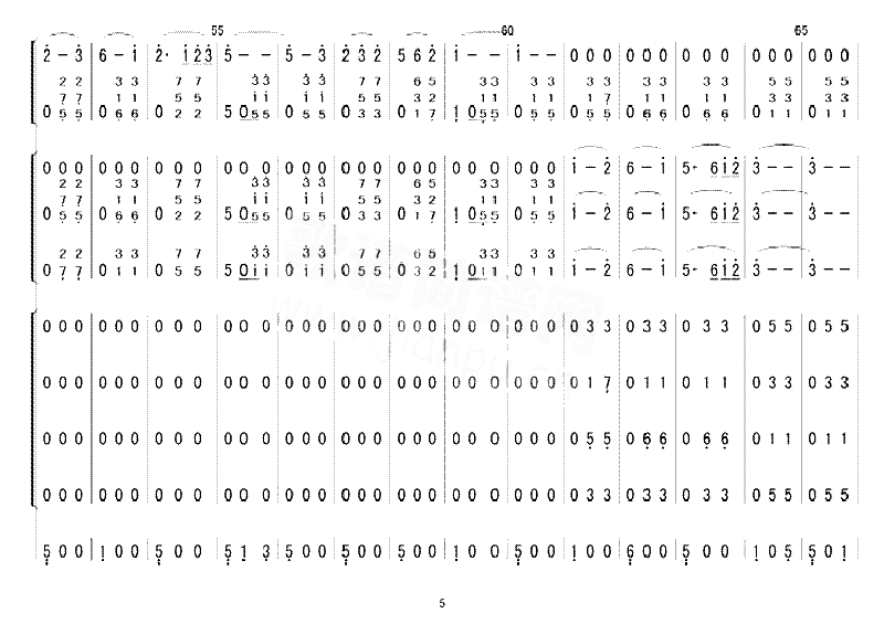 马兰花开总谱简谱_新影民乐队演唱_作曲：雷振邦词曲