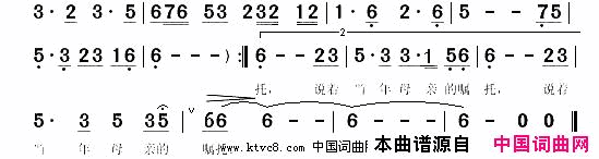 母亲的嘱托简谱_王传越演唱_顾颖/卫东词曲