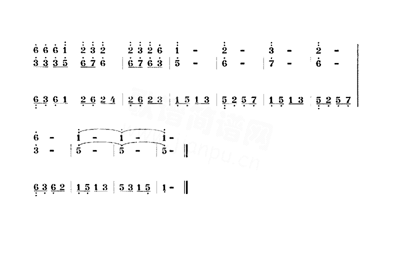 左手双音四度琴竹练习曲二[共2张]简谱