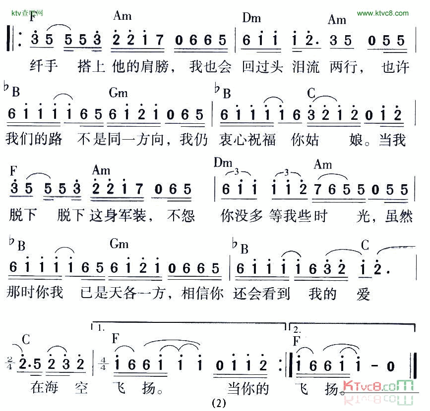 当你的秀发拂过我的钢枪简谱_高歌演唱_王磊、肖鹰/秦天词曲