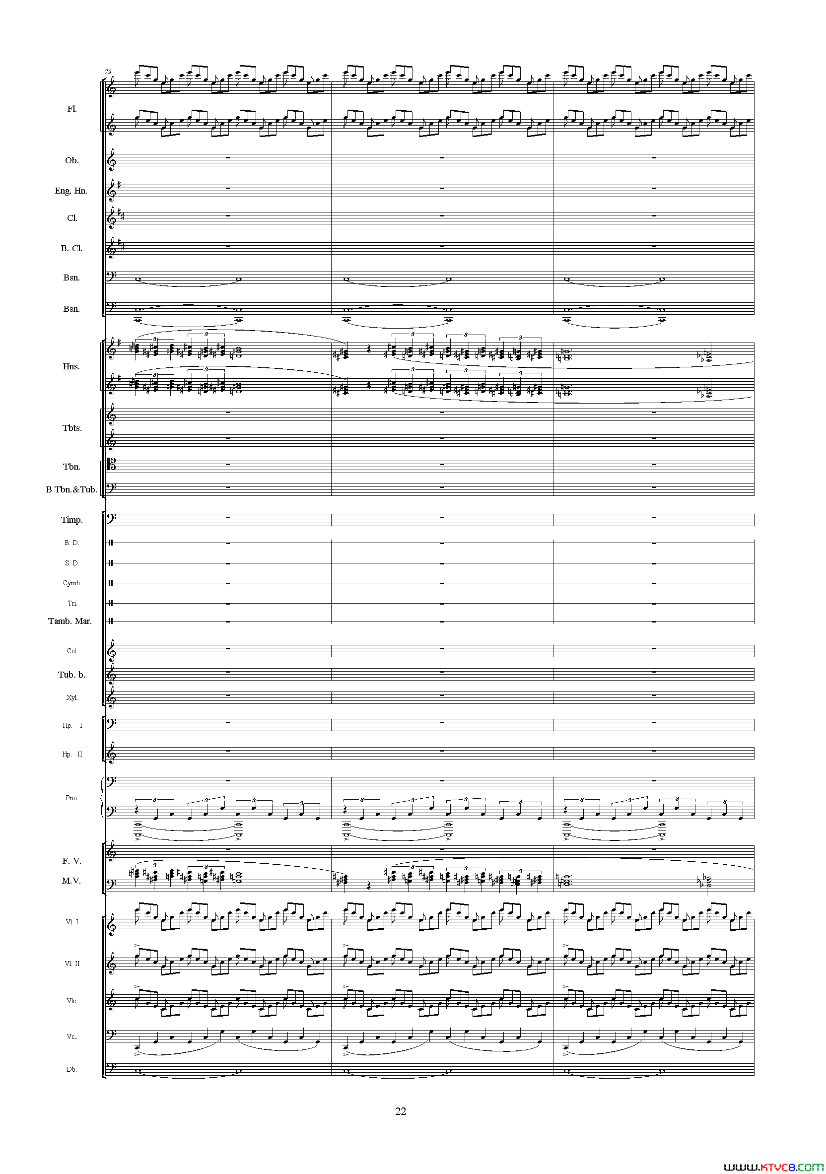 中山颂_中山颂·交响组曲_之七交响乐队总谱简谱